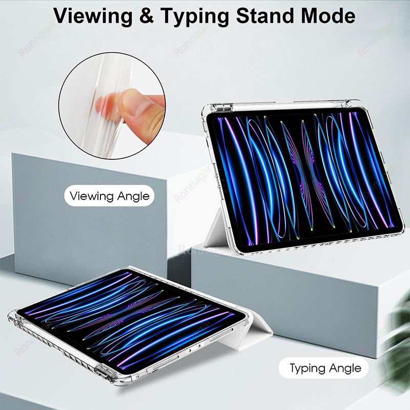 With Pencil Holder Case for iPad A16 11th 2025 Air11 13inch M3 M2 2024 iPad Pro11 12.9 13M4 M5 Air4 5 10th 9th 8 7 9.7 10.2 10.5