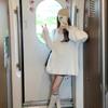 Women's Soft Off-the-Shoulder Mohair Sweater - Cozy Autumn/Winter Knit Top