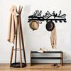 Modern Bird Branch Key Holder Black Metal Wall Hook Easy Install Entryway Decor