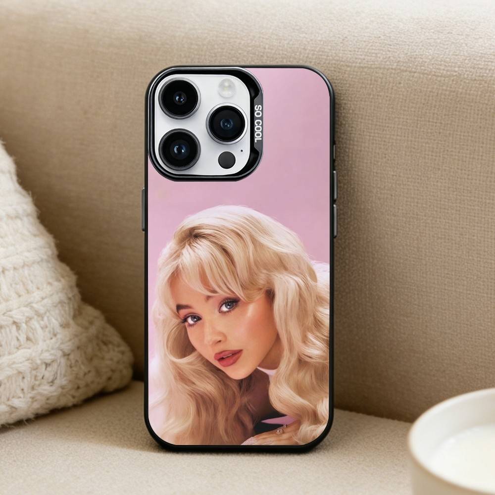 Singer S-Sabrina Carpenter Phone Case For iPhone 16,15,14,13,12,17,Pro,MAX Black Matte Shockproof Cover
