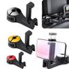 2 In 1 Multi-functional Car Seat Phone Holder Hook Hidden Rear Headrest Hook Seat Rear Type Mobile Phone Holder
