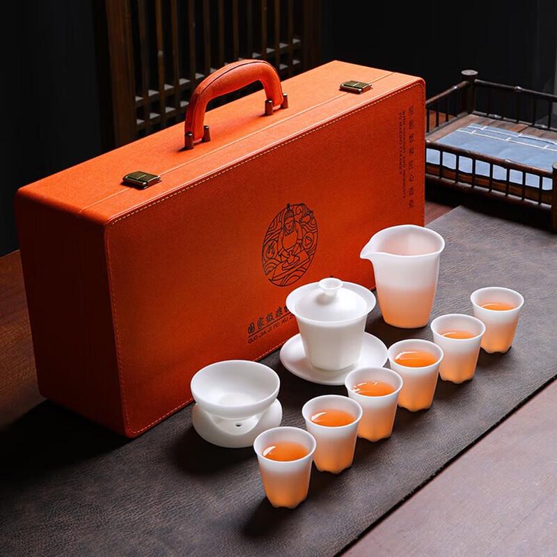 Tuopai 10-Piece Matte White Ceramic Tea Set