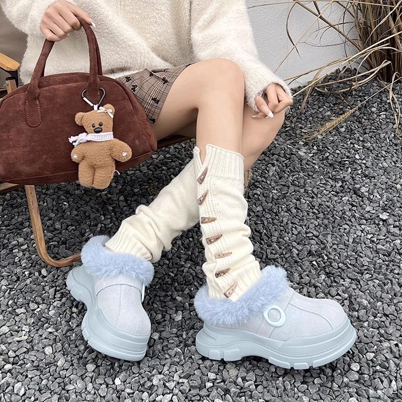 

Женские зимние сапоги новые зимние сапоги на одной педали в стиле ретро бархатные внешние сапоги универсальные хлопковые туфли 40 светло-синий