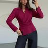 2025 Autumn and Winter New Fashion Women's Simple Solid Color Long-sleeved Shirt