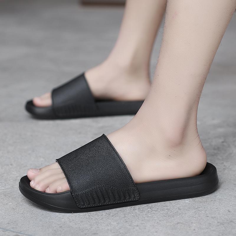 

Мужские EVA шлепанцы с одним ремешком, удобный противоскользящий дизайн, размеры 39-46, черно-белые, идеально подходят для повседневной носки 43 чёрный