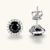 Anziw Vintage 0.8CT Black Moissanite Stud Earrings Silver 925 Jewelry for Women Men Halo Piercing Ear Earring Trending Products