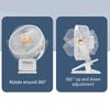 Clip-on Camping Fan 3 Speed Rechargeable Battery Operated Air Circulator Desktop Portable for Tent Office Dorm and Home