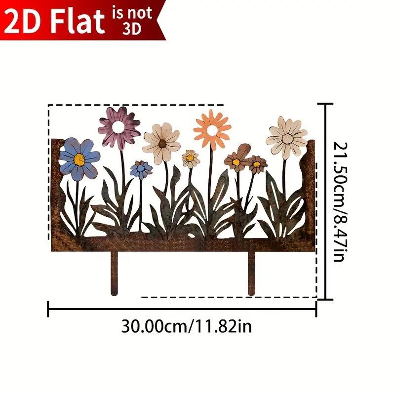 

1pcs European American Flower Ground Stake Rustic Floral Garden Plug Creative Rural Style Yard Decor Ornament коричневий