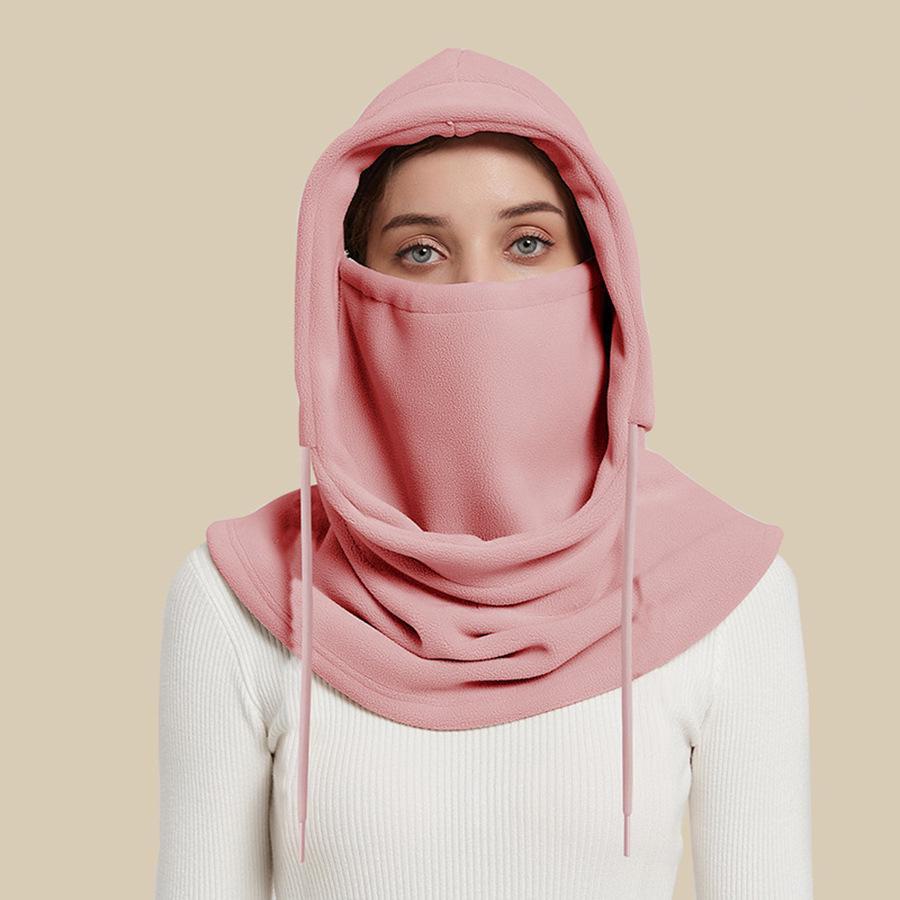 Autumn/Winter Velvet-Lined Windproof Hat & Scarf Combo with Ear Protection