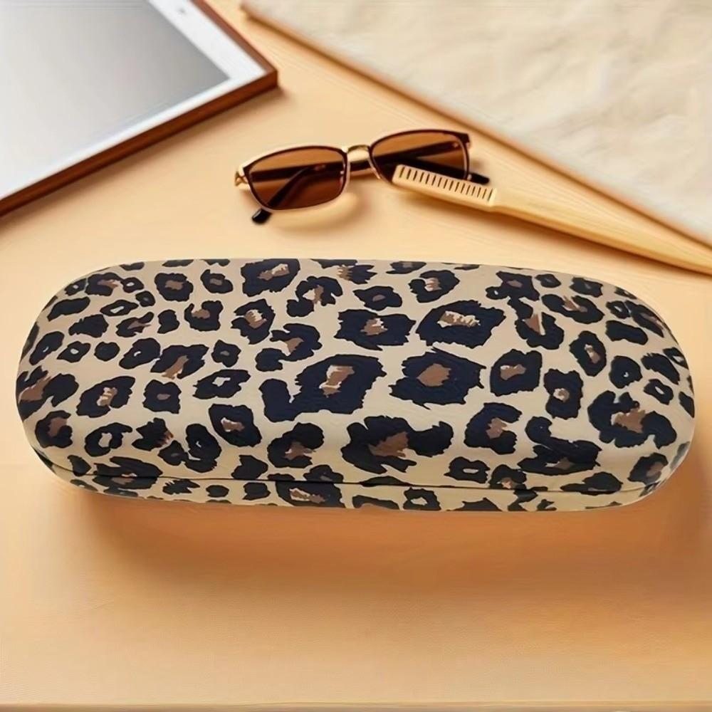 Luxury Design Spectacle Storage Holder Leopard Print Glasses Box Eyeglasses Case For Women