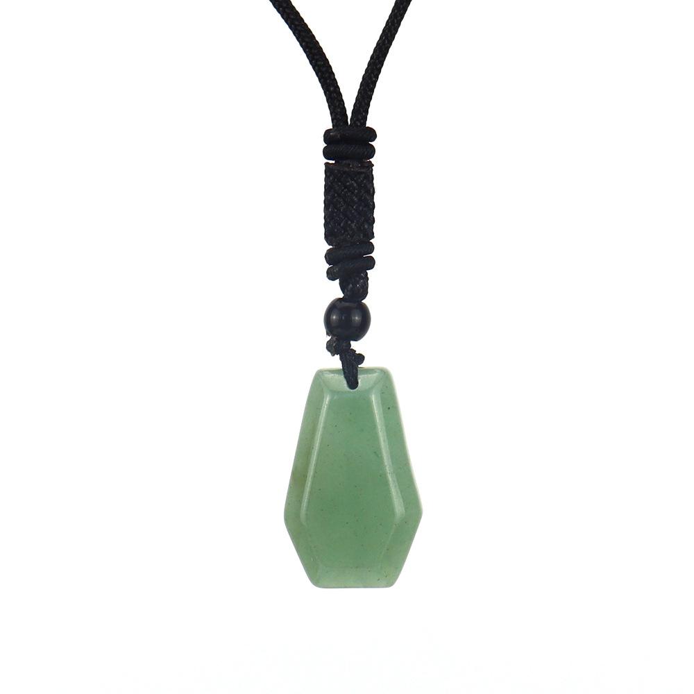 Natural Amethyst Agate Hexahedron Pendant Necklace Rough Stone Gemstone Necklace N615