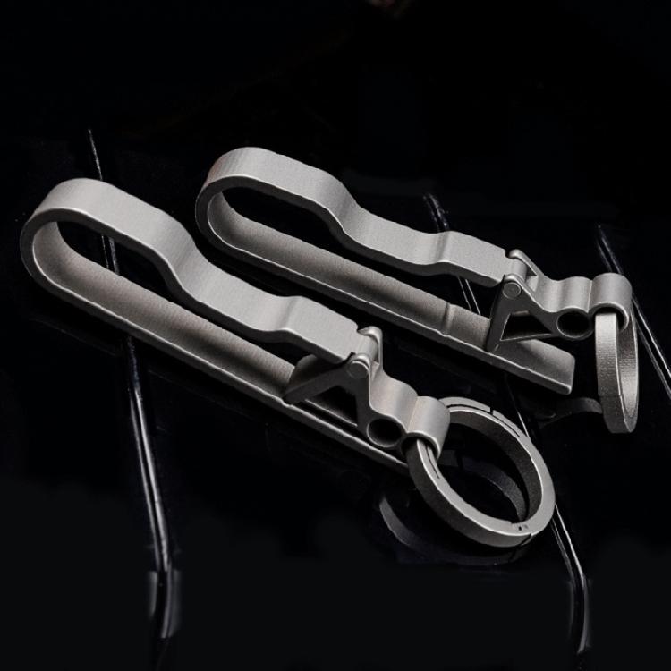 Tytanowy Klips do Paska z Kółkiem na Klucze, Klips do Kluczy z Kółkiem, Uchwyt na Klucze do Paska