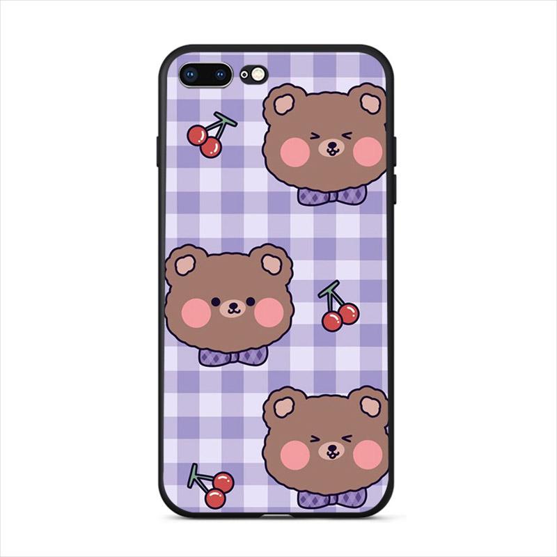 Lovely Cartoon Mobile Shell Cute Bear Phone Case For Iphone X XR XS 12 Mini 13 11 Pro Max 7 8 6S 6 Plus 5S SE 2020 10 Hard Cover