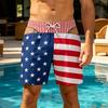 Activewear for Water Sports Men Hairy Booty Shorts, 3D Butt Print Beach Elastic Waist Board Shorts Funny Patriotic Swim Trunks Summer Vacation