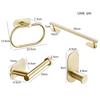 ELLEN Badezimmer-Hardware-Set Gebürstetes Gold Bademantelhaken Handtuchstange Toilettenpapierhalter Bad Badezimmerzubehör EL1001G