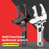 Dual-Use Aluminum Alloy Sink Wrench Adjustable Large Opening Universal Bathroom Faucet Wrench Plumbing Installation Repair Tool