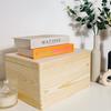 Boite de rangement en bois Creative Deco - 40 x 30 x 22 cm - Boîte à Souvenirs personnalisable