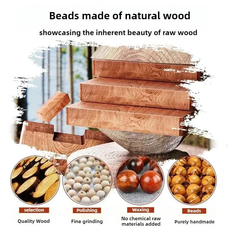 Cuscino per Sedile Auto Massaggiante in Perline di Legno Naturale Fatto a Mano – Bordi in Pelle, Fondo Antiscivolo, Traspirante e Confortevole