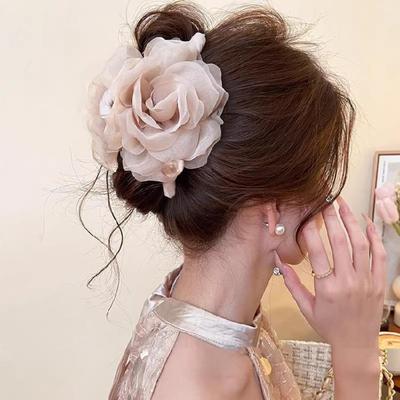 Stylová květinová spona do vlasů Jemná k vlasům Sponka na culíky Drdoly Styling Domácí Kancelářské Příležitosti