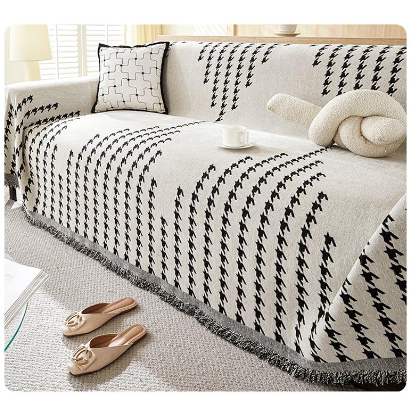 Houndstooth New Chenille Sofa Towel Simple and High-end Four-season Universal Sofa Cover Cover Cloth Blanket