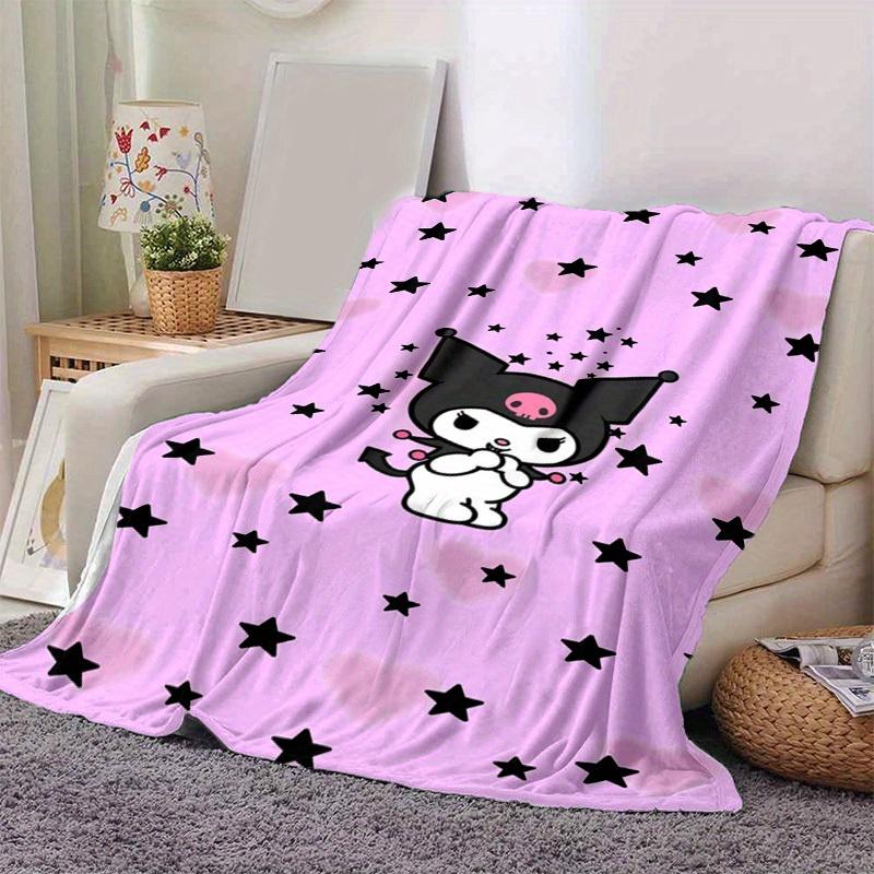 1pc. Cute Cartoon Cat Stars Hearts Patterned Blanket - Perfect for Home Office Outdoor Gift Suitable All Seasonsz041778