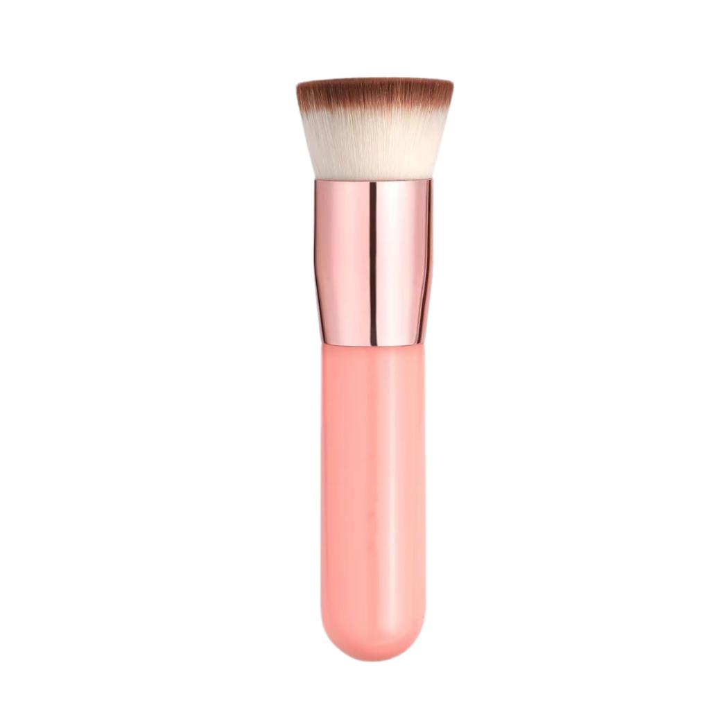 Large Flat Head Foundation Brush Soft Wood Handle Seamless Concealer Face Beauty Tool for BB Cream Liquid Makeup