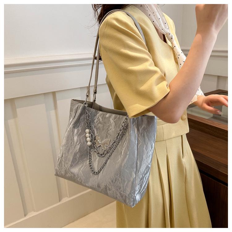 2024 Silberne Lässige Schmetterling Tragetasche - Damen Große Kapazität Sommer Mode Schultertasche