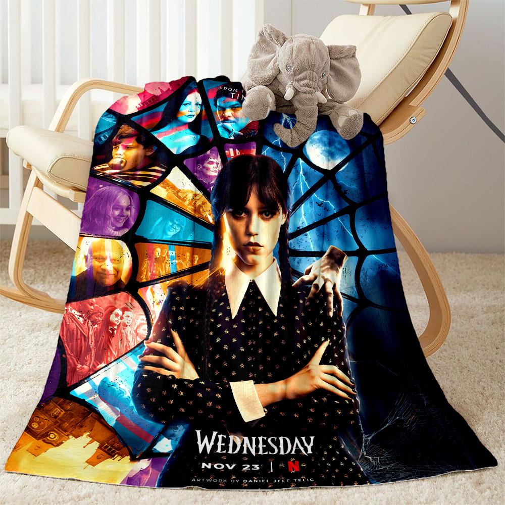 Wednesday Addams Clockwork Blanket Suitable for sofas,travel, living rooms also a good gift for friends and family Suitable for all seasons.