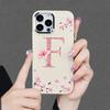 Cherry Blossom Letters Case,suitable for iPhone 16 15 14 13 12 11 Pro Max X XS XR