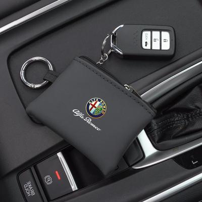 Kožená taštička na klíče od auta Peněženka na mince Mini pouzdro na karty Pro Giulia Stelvio Giulietta 156 159 147 Mito Tonale Brera Disco Vol