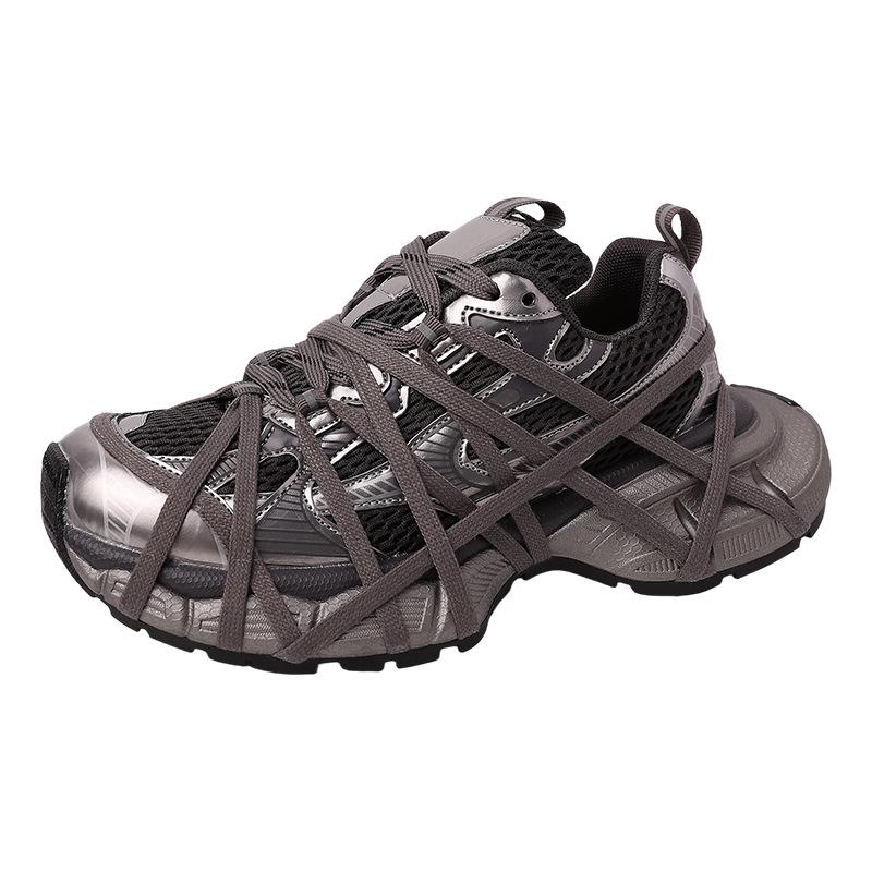 Retro versatile straps old dirty dad shoes autumn and winter fashion mesh girls sports moral training shoes casual shoes