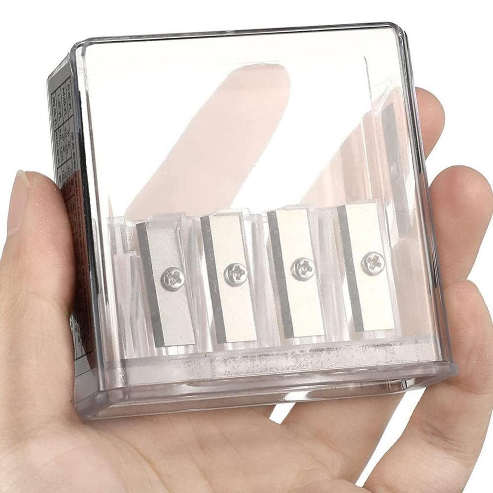 Portable Transparent Students Drawing Stationery School Art Supplies Manual Sharpener Pencil Sharpener Charcoal Sharpener
