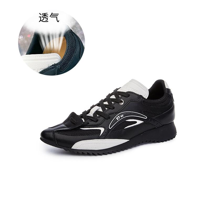 Leather dad shoes women's autumn new pointed versatile sports shoes women's casual platform shoes fashion women's shoes trend