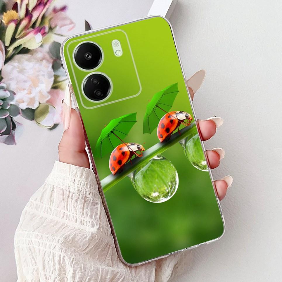 Cool Style Tiger Dragon Pattern Phone Case For Xiaomi Redmi 13c 4G 13c 5G Redmi13 Clear Soft Silicone TPU Back Cover Transparent