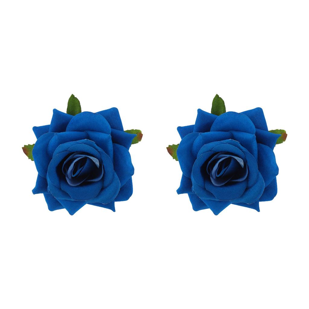 E13845 French Romantic Fabric Rose Earrings, Summer Elegant Sweet Floral Stud Earrings for Women