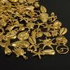 10/20/30pcs Metal KC/Vintage Gold/Silver Color Ocean Animal Charm Random Mix Shell Fish Turtle Charms For Jewelry Making Pendant