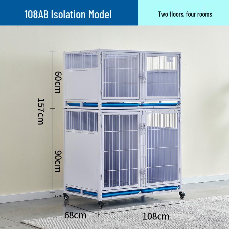 Multi-Tier Galvanized Pet Cage for Boarding, Breeding & Hospitalization