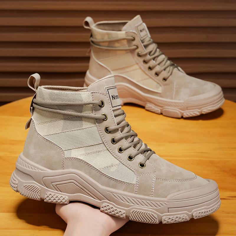 Nová sportovní obuv Pánská pohodlná plátěná kotníková obuv Vysoká pánská sneakers Designová pánská běžecká módní mládežnická síťovaná obuv Pánská