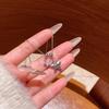 Stainless Steel Zircon Star Pendant Necklace for Women Exquisite Sweet Slider Necklace Vintage Casual Versatile Jewelry Gift New
