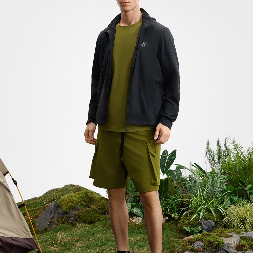 Fila Fitness Series Mountain Style Cool Feel Hooded Jacket Men Jacket Black A51M521702F-BK