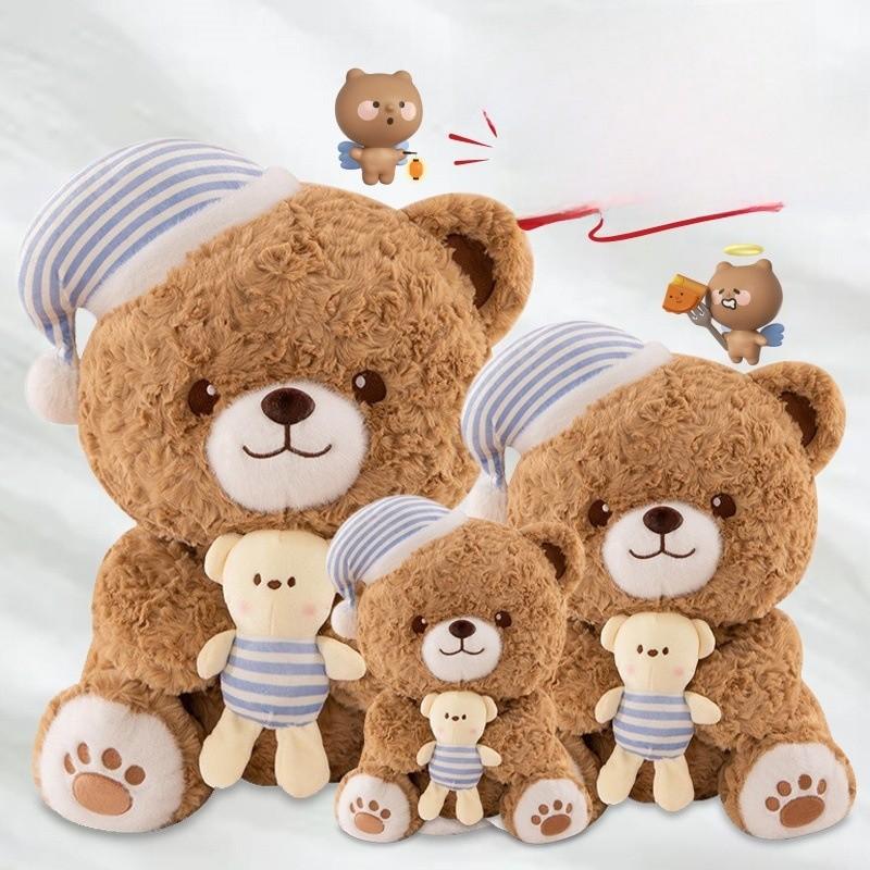 Peluche Orsacchiotto Giocattolo Regalo Per Bambini E Adulti Con Imbottitura In Cotone Pp Per Decorazione Natalizia