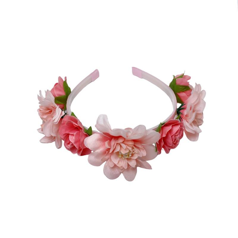 

Имитация цветочного ободка, европейские и американские свадебные фотографии, венки на голову, креативная ткань, цветочный ободок, головной убор персиковый