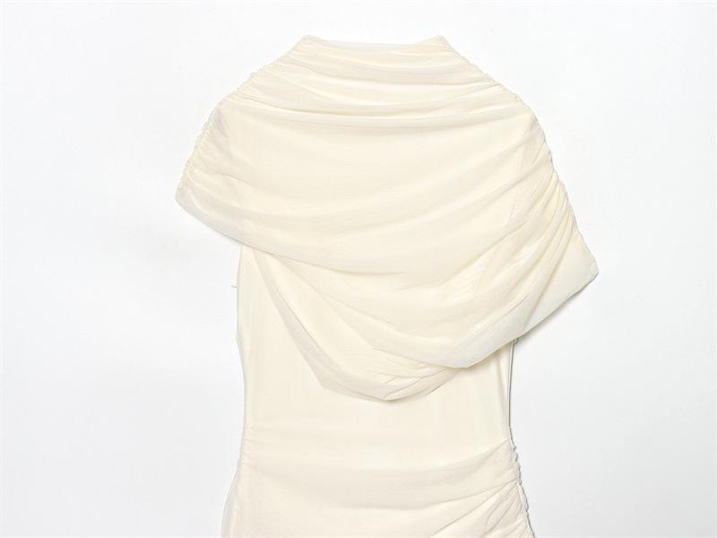European Style Autumn 2025 Layered Pleated Short Dress
