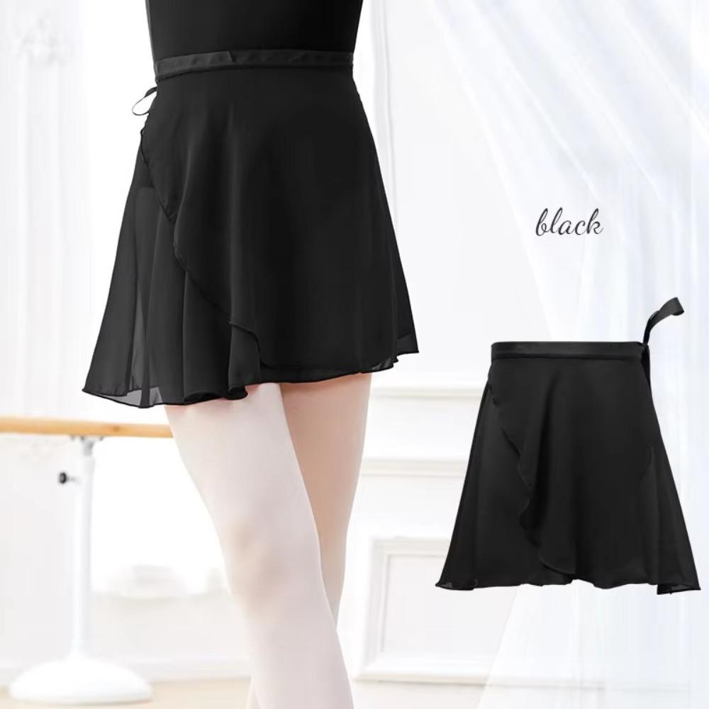 New Lace-up Ballet Skirts Chiffon Solid Color Leotards Skirt Dance Skirts Women