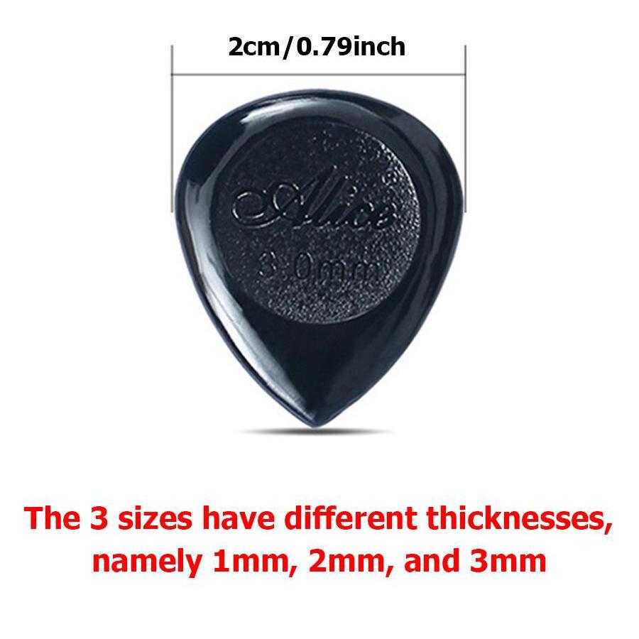 6-50pcs 3cm Water-drop Style Color Picks 1-3mm Thickness Durable Guitar Picks Bass Ukulele Universal Pick Instrument Accessories