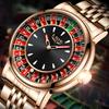 Luxury Mens Watches Roulette Game Dial Fashion Mens Watch Waterproof Luminous Quartz Wristwatches