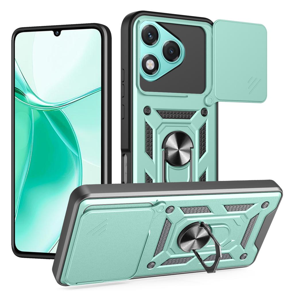 AMORUS For Honor 400 Lite 5G Case Kickstand PC+TPU Phone Cover with Camera Lens Slider