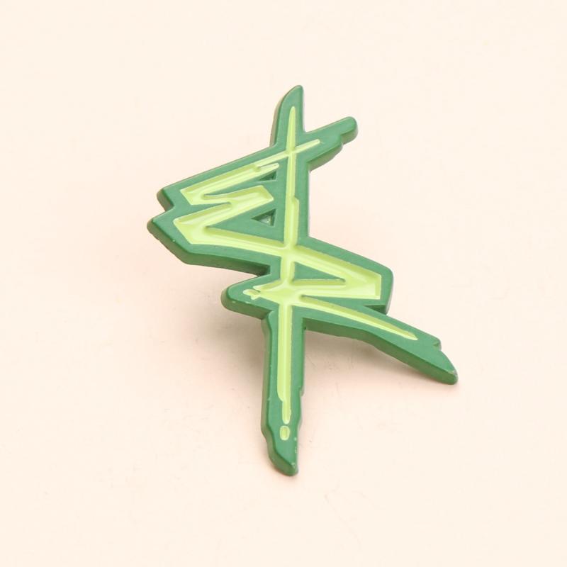 1Pcs Sci-Fi Anime Lapel Pin Creative Green Punk Edgerunners Logo Badge Peripheral Fans Gift Cosplay Collect Souvenirs