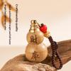 1Pcs Paulownia Wood Lucky Gourd Keychain Wealth Blessing Fengshui Pendant for Car Key Bag Hanging Decor Souvenir