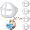 20 Pcs 3D Mouth Mask Support Breathable Valve Mask Inner Bracket Food Grade Silicone Mask Holder Pad Washable Reusable